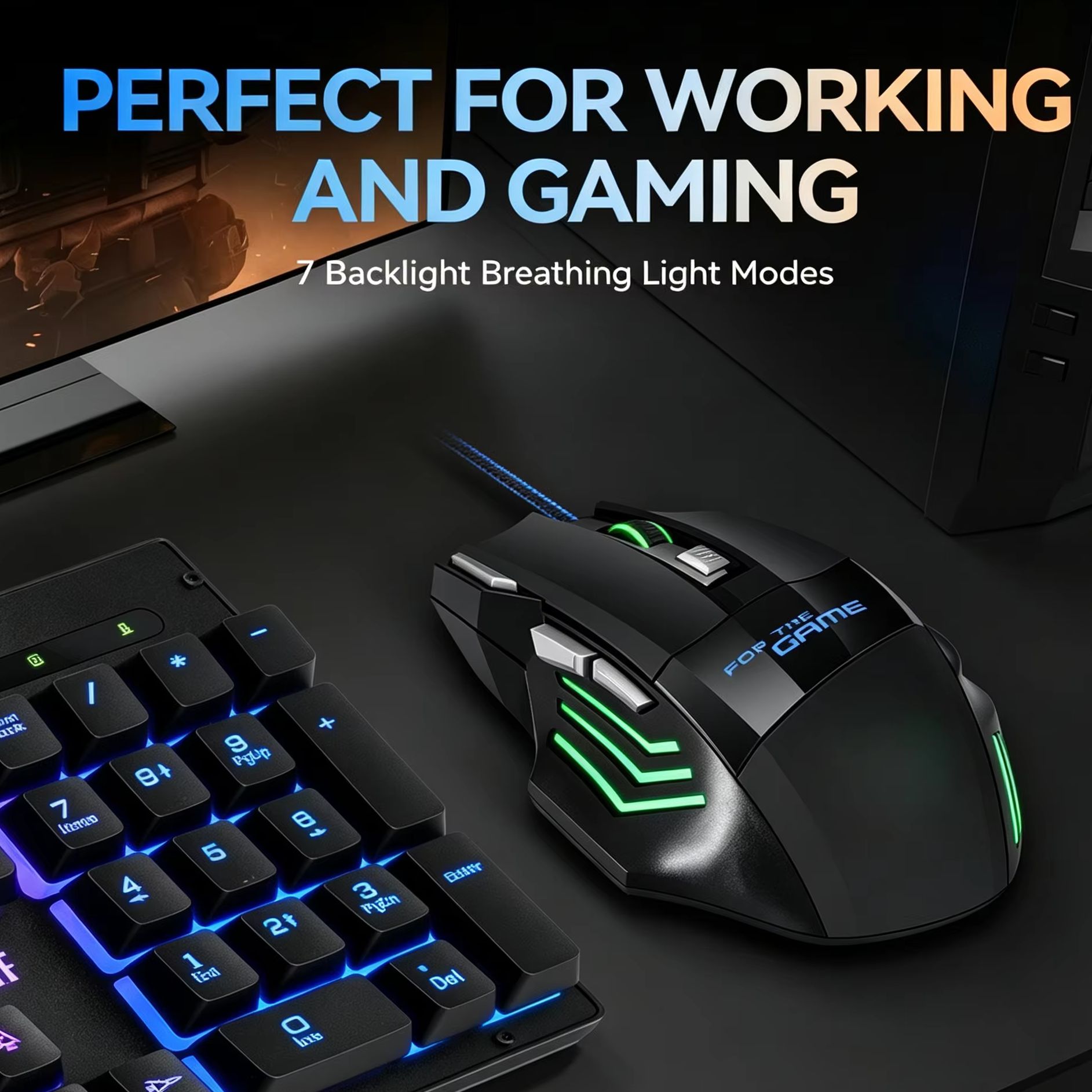 RGB Backlit 2400DPI Adjustable - Gaming Console Buttons ulasan dan harga